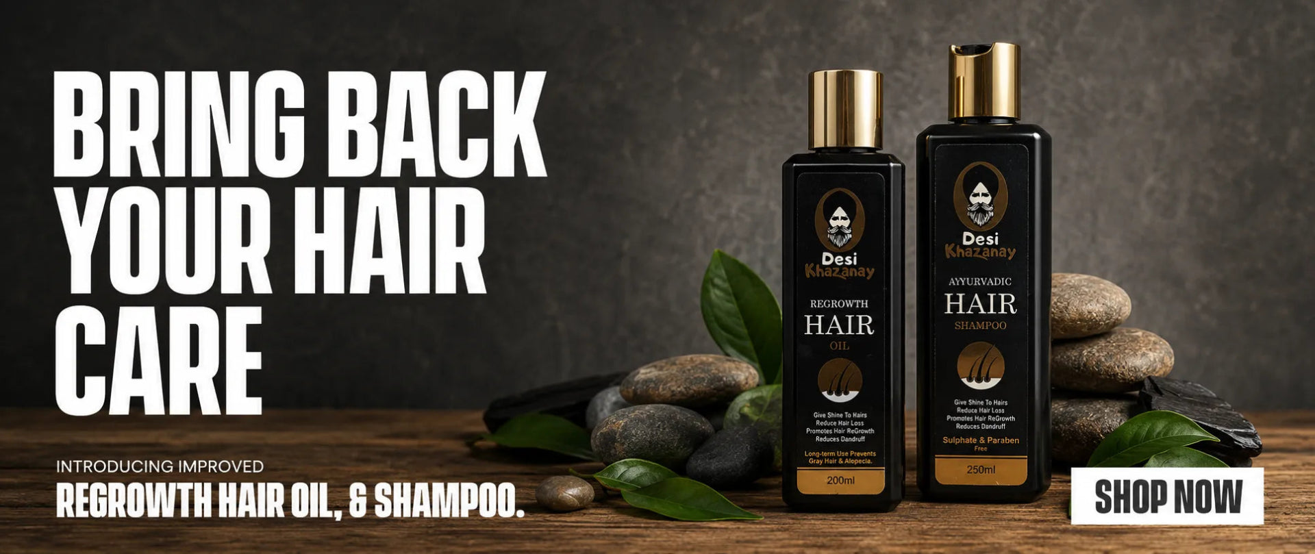 Regrowth hair oil & Shampoo Desi Khazanay